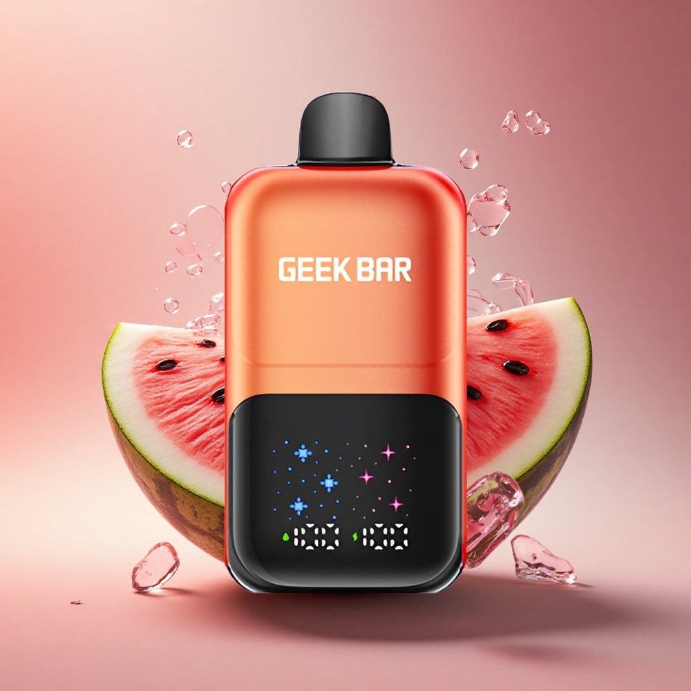 GEEK BAR 2GO 20ml 50000 Puffs Arbūzų Burbulų Ledai su 5% Nikotino Druska ir Dideliu Ekranu