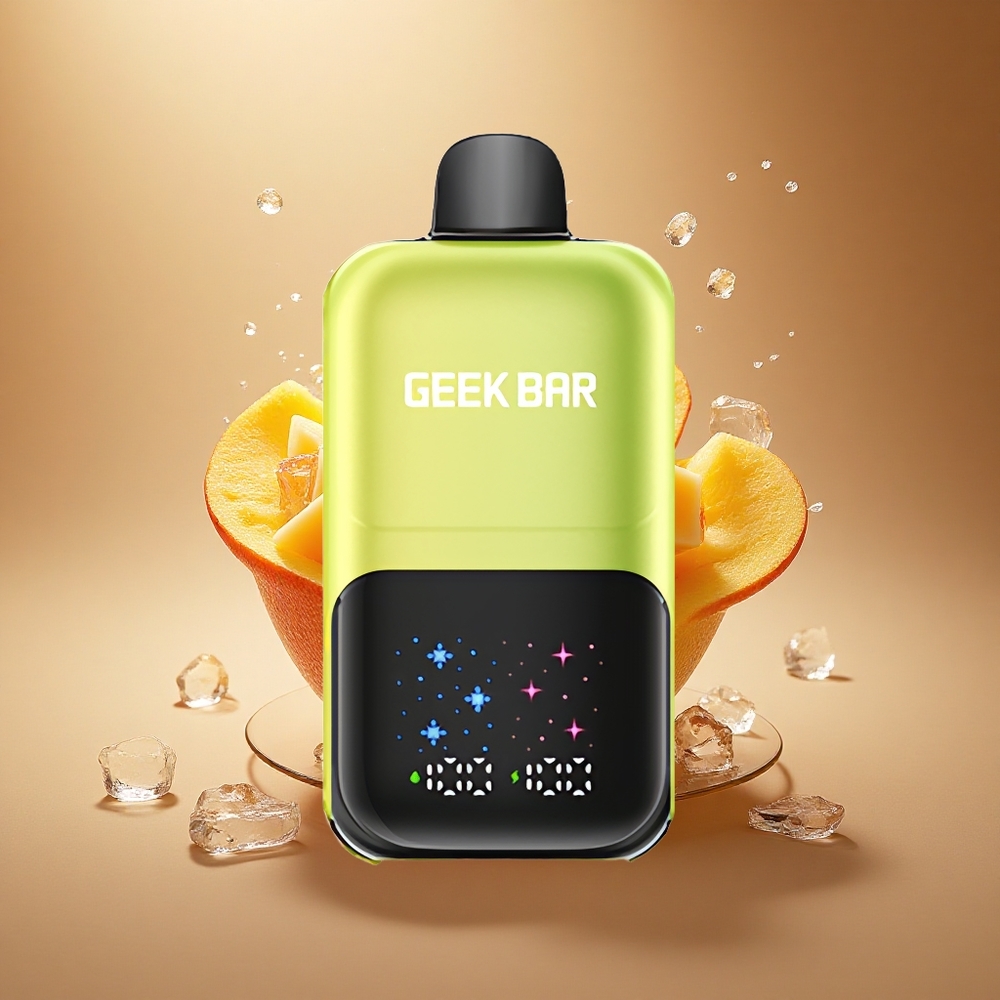 GEEK BAR 2GO 20ml 50000 Puffs Meksikos Mango Ledai su Interaktyviu Dideliu Ekranu ir Keičiamu Skoniu/Šaltumu
