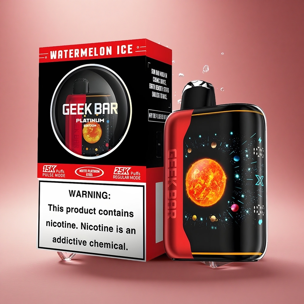 GEEK BAR Platinum Edition 25000 Puffs Arbūzinis Ledas su 20mL ir 2% Nikotino