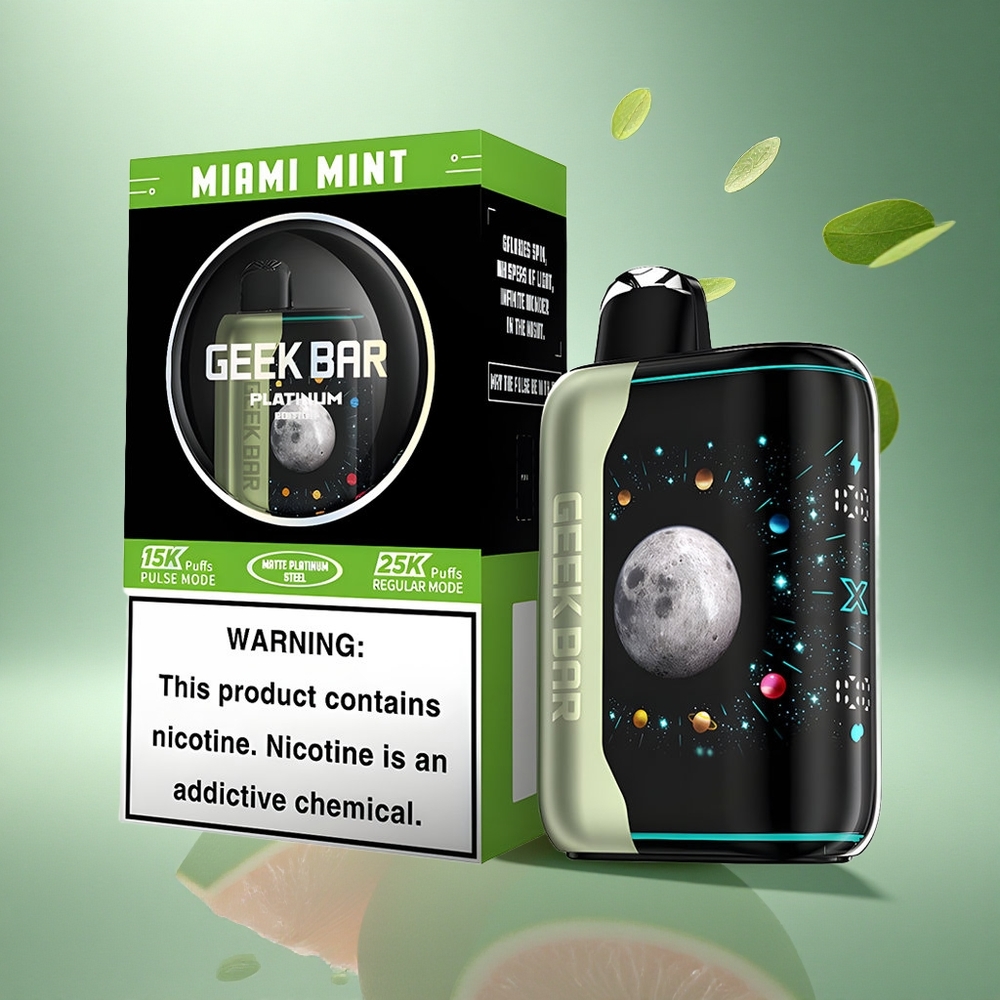 GEEK BAR Platinum Edition 25000 Puffs Majų Mėta su 20 ml Skysčio ir 2% Nikotino