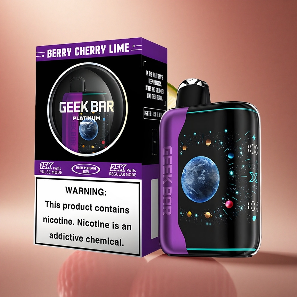 GEEK BAR Platinum Edition 25000 Puffs Uoginė Vyšninė Citrina su 20mL Skysčio ir 2% Nikotino