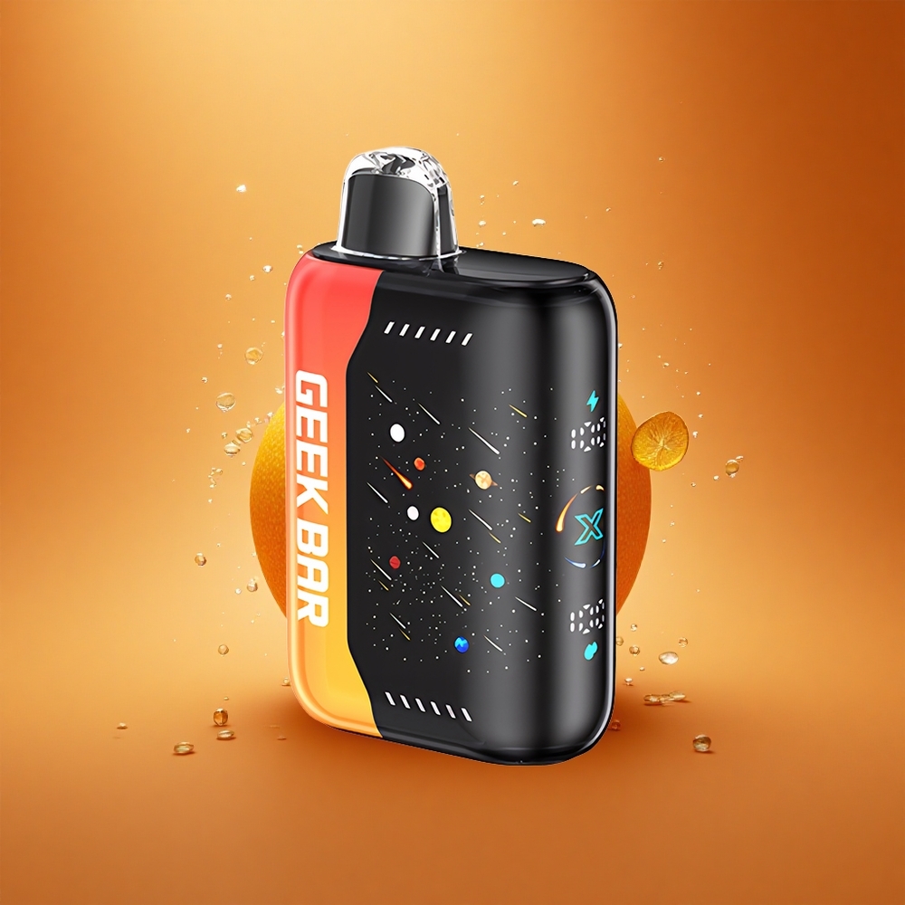 GEEK BAR Pulse X 42K Puffs Meteor Edition Oranžinis Drakonas su Dviguba Tinklelio Apvija ir Greituoju Įkrovimu