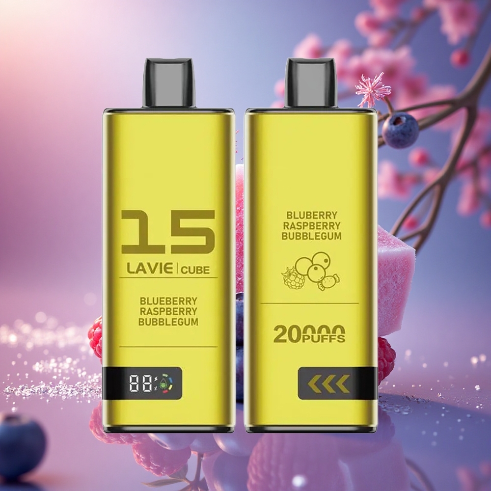 Lavie Cube 20000 Puffs Mėlynės Avietės Burbulų Guma 28ML 600mAh Type C