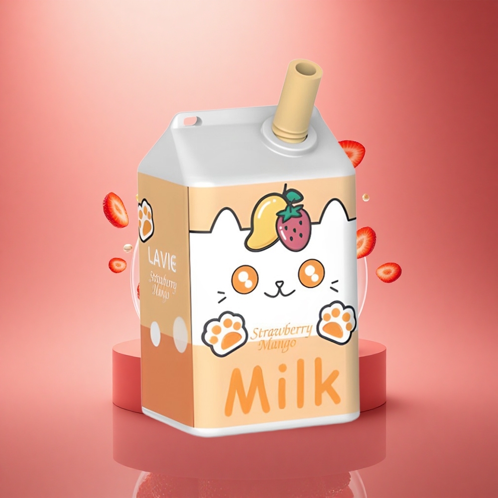 Lavie Milk 7000 Puffs Braškinė Mango 16ML 600mAh