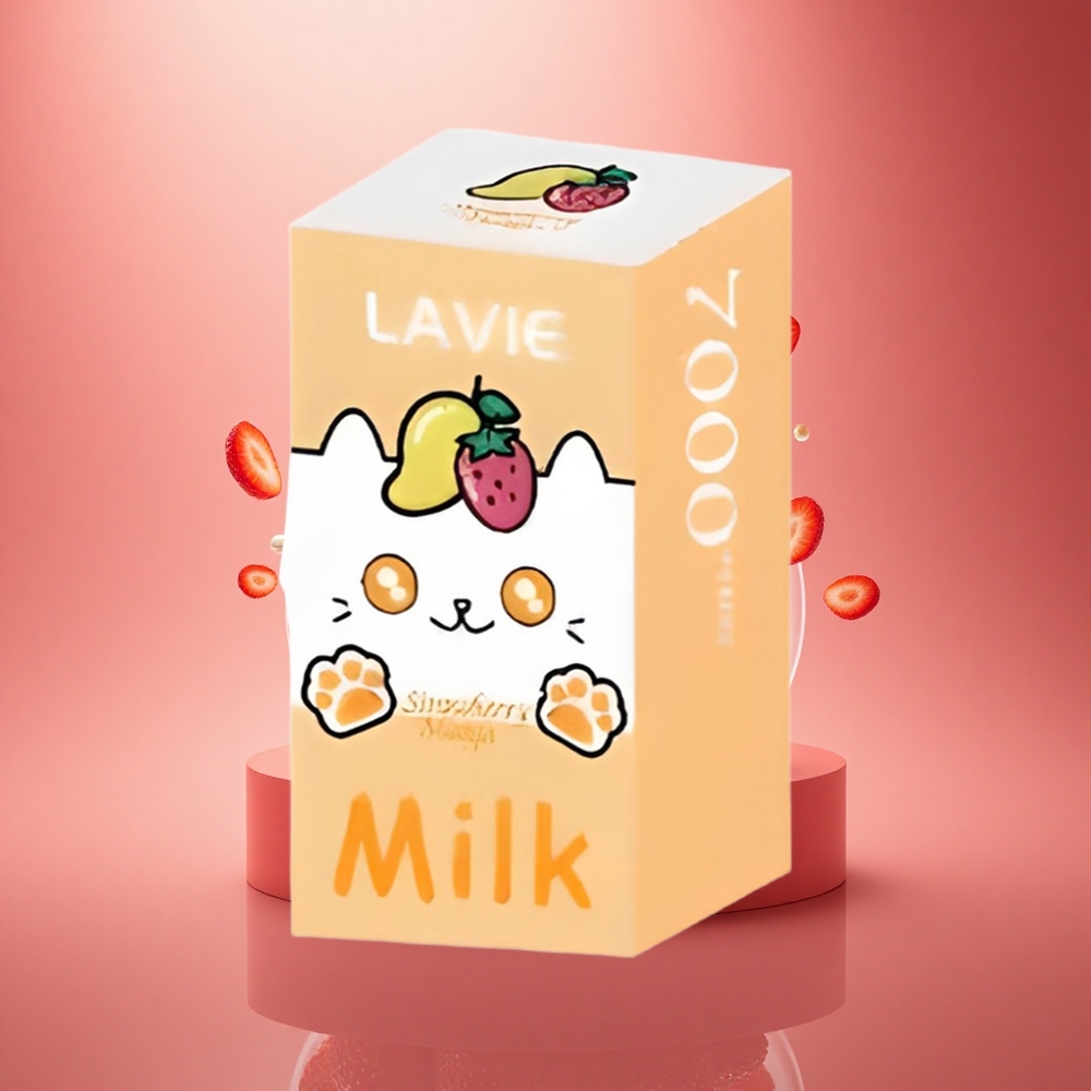 Lavie Milk 7000 Puffs Braškinė Mango 16ML 600mAh