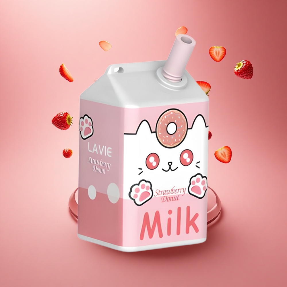 Lavie Milk 7000 Puffs Braškinis Spurgos 16ML 600mAh
