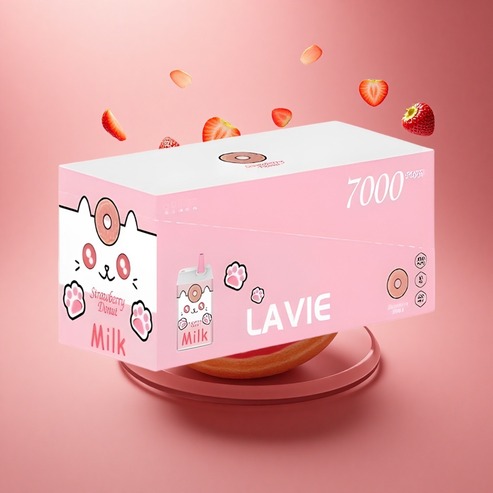 Lavie Milk 7000 Puffs Braškinis Spurgos 16ML 600mAh