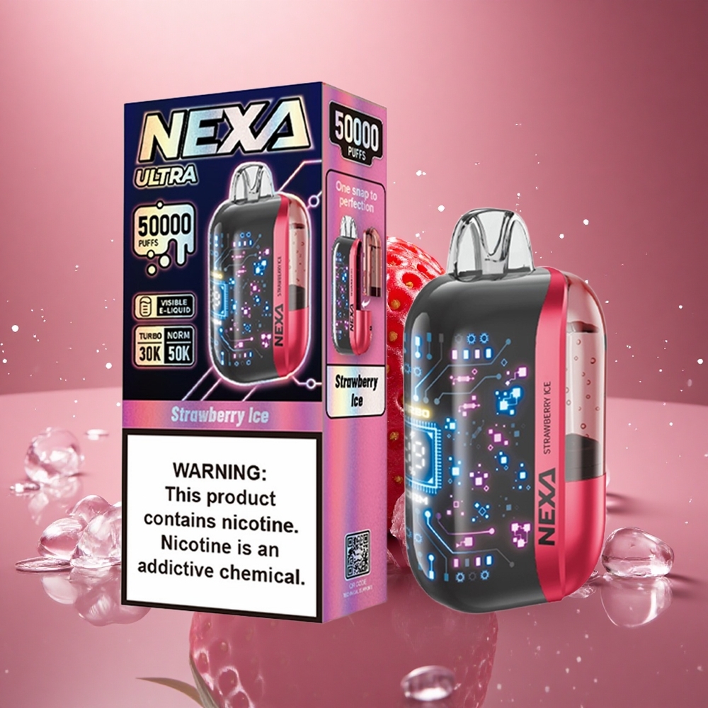 NEXA Ultra 50000 Puffs Braškių Ledas 20ml 5% Tipas-C