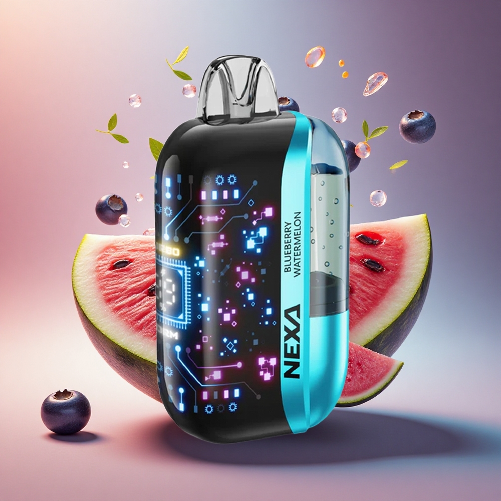 NEXA Ultra 50000 Puffs Mėlynųjų agurkų arbūzas su 20 ml talpa ir 5% nikotino