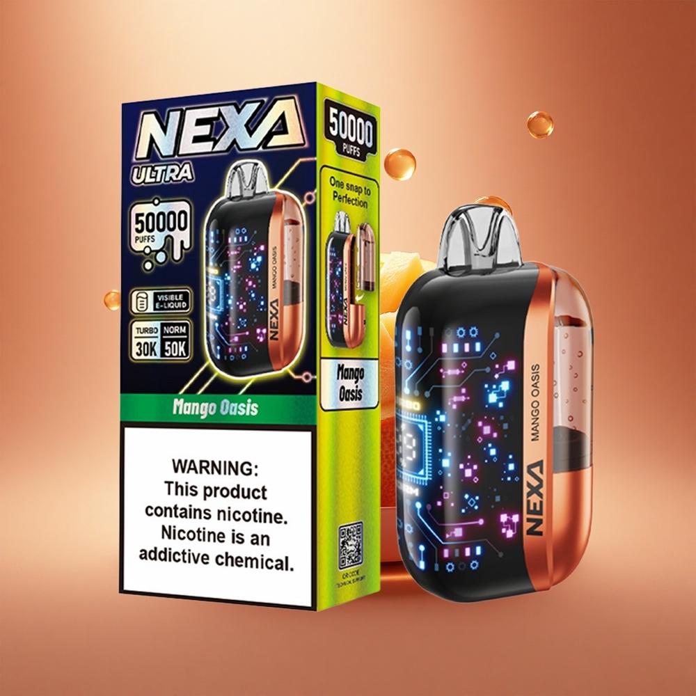 NEXA Ultra 50000 Puffs Mango Oazė su 20ml ir Type-C