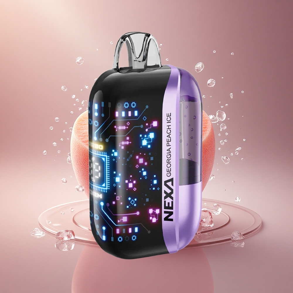 NEXA Ultra 50000 Puffs Persikų Ledas su Tipo C Įkrovimu ir Ekranu