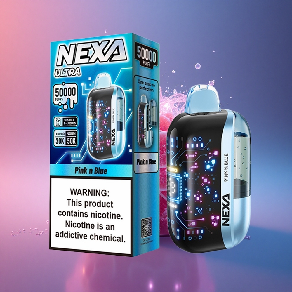 NEXA Ultra 50000 Puffs Rožinė ir Mėlyna 20ml Tipas-C