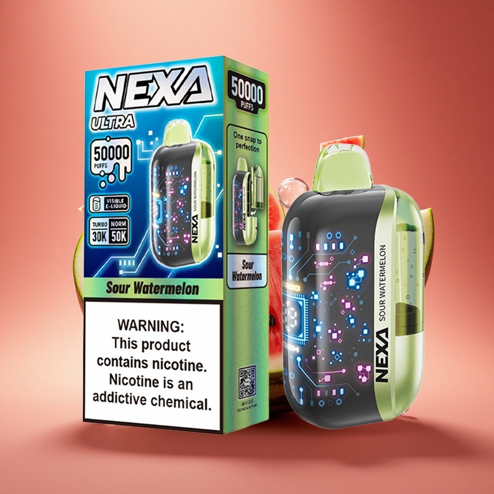 NEXA Ultra 50000 Puffs Sūrus Arbūzas 20ml 5%