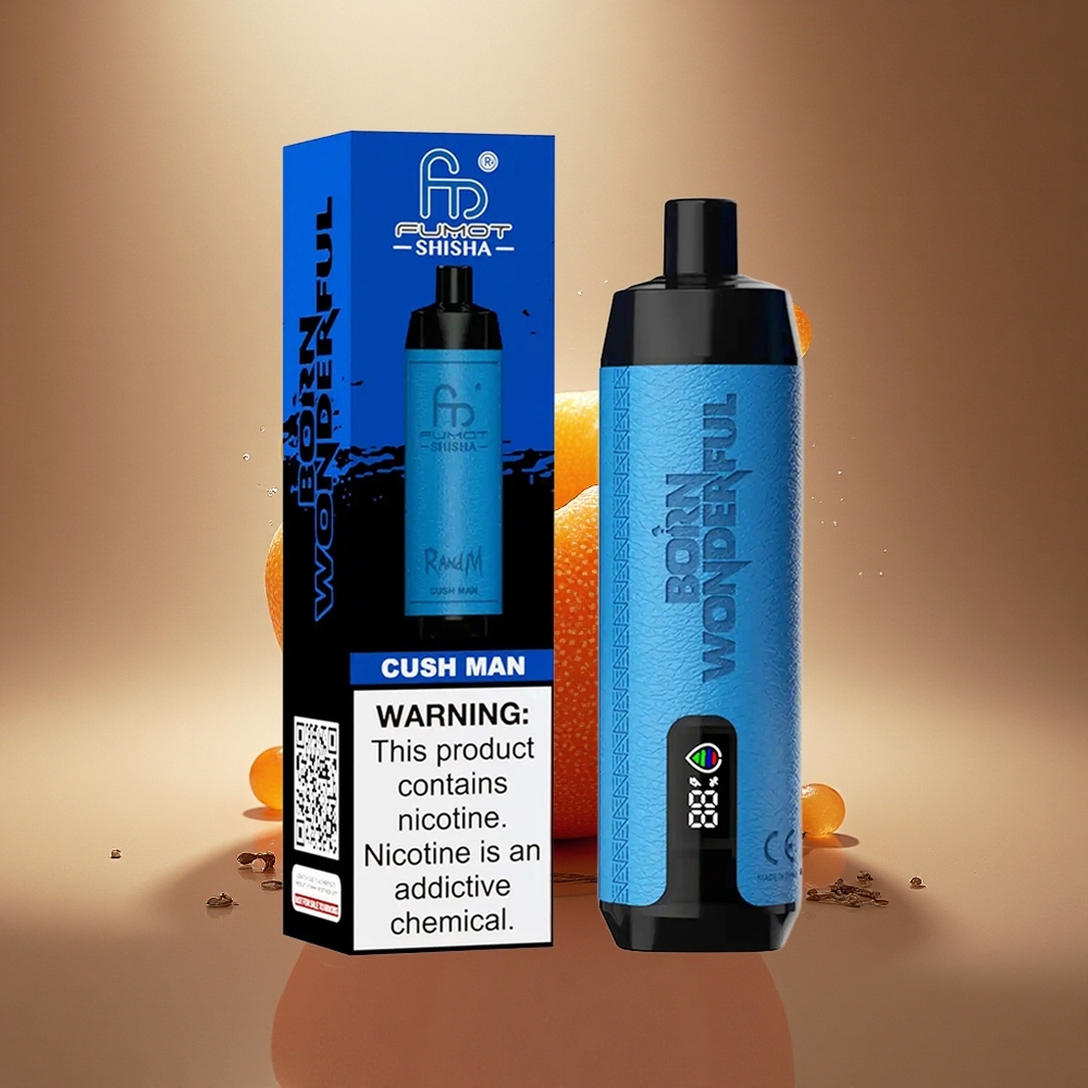 RandM Fumot Shisha 10000 Puffs Cush Vyras su LED Indikatoriumi ir 18ml Skysčio