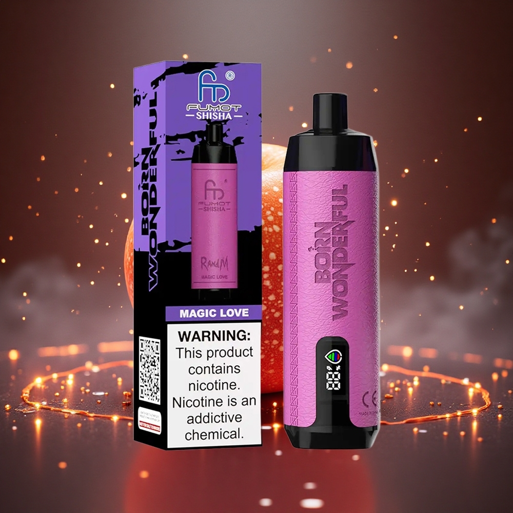 RandM Fumot Shisha 10000 Puffs Magiška Meilė su LED Indikatoriumi ir 0,6ohm Tinklelio Ritė