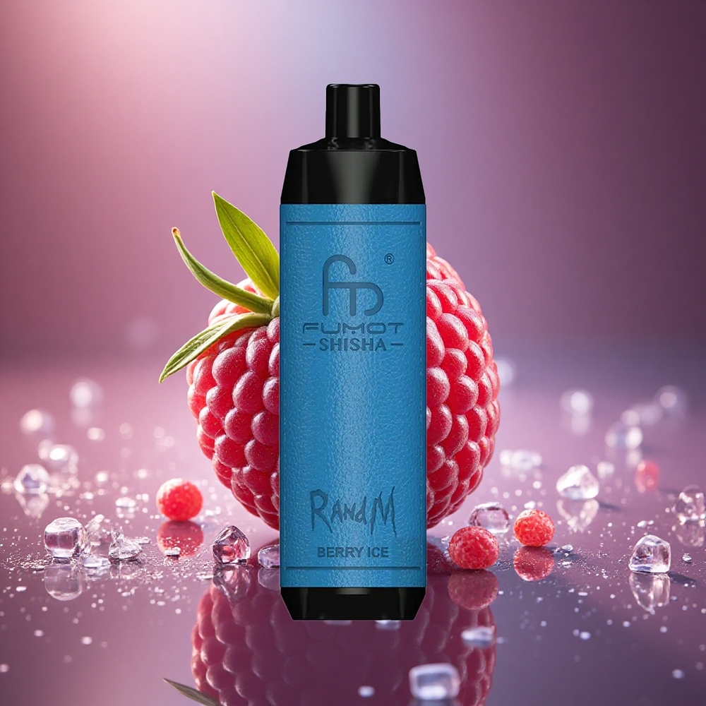 RandM Fumot Shisha 10000 Puffs Uogų Ledas 18ml 0.6ohm