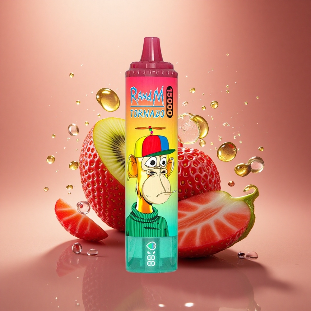RandM Fumot Tornado 15000 Puffs Braškių Kiwi 25ml Mesh Type-C