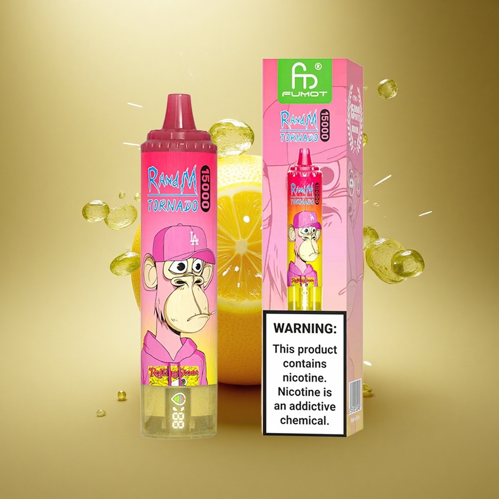 RandM Fumot Tornado 15000 Puffs Citrininis 25ml Tinklelis