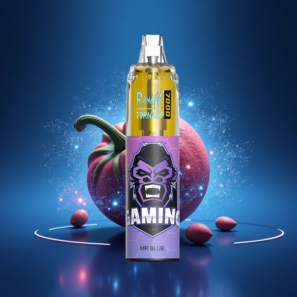RandM Fumot Tornado 7000 Puffs Dr. Mėlyna 14 ML Tinklelio Ritė Orai-Reguliuojamas