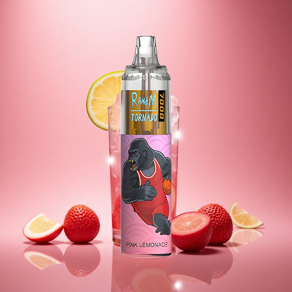 RandM Fumot Tornado 7000 Puffs Rožinis Limonadas 14ML Tinklas