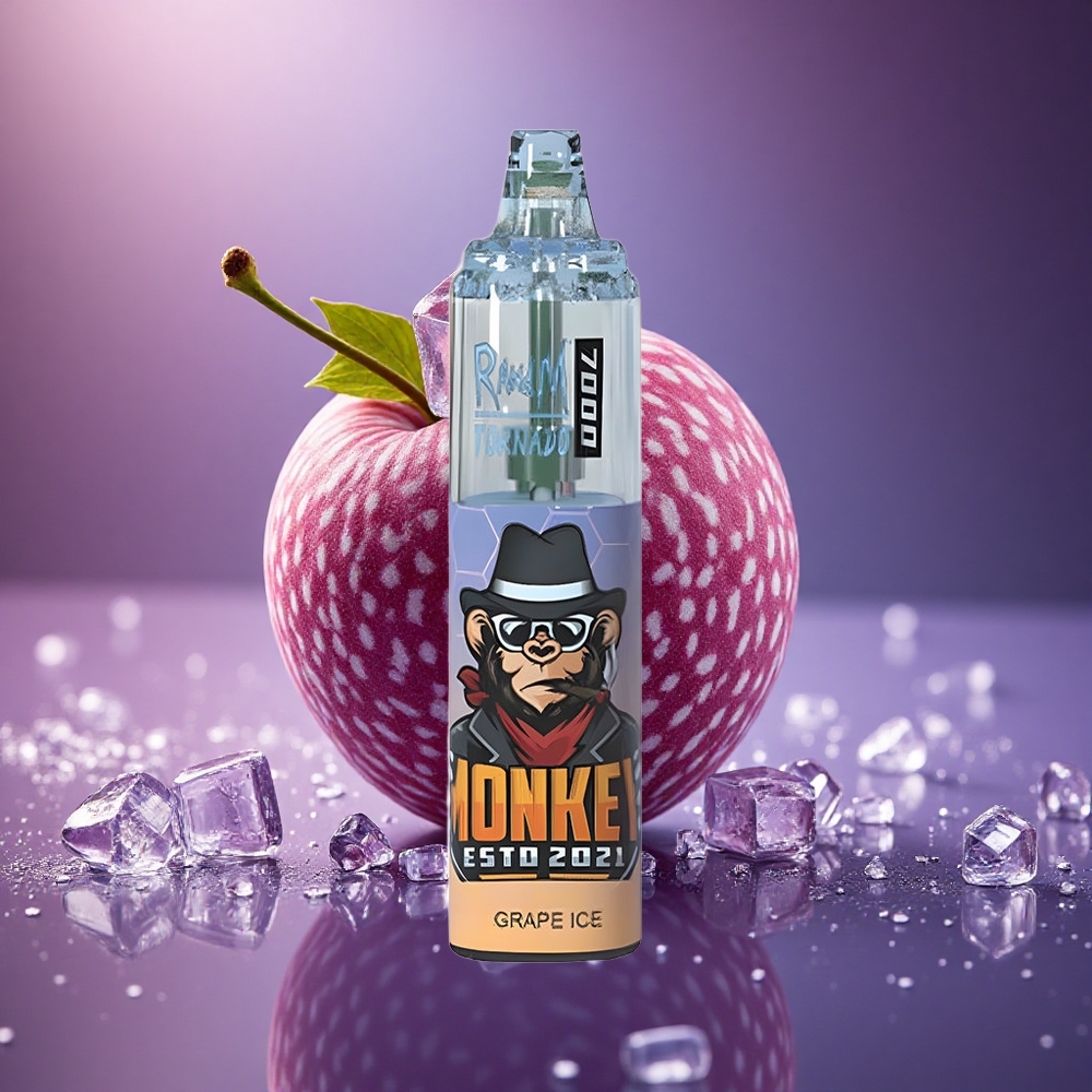 RandM Fumot Tornado 7000 Puffs Vynuoginis Ledas 14ML Tinklas
