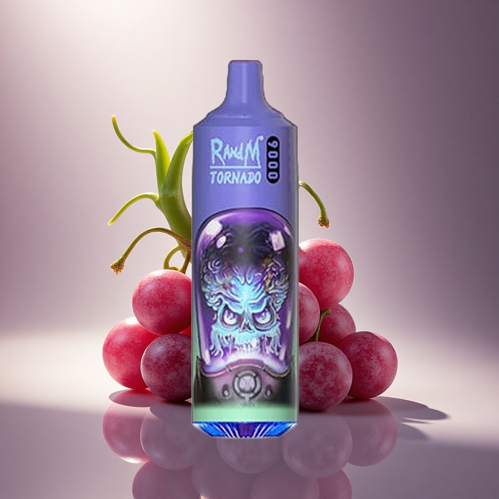 RandM Fumot Tornado 9000 Puffs Aloe Vynuogės Tinklelinė Ritė RGB Ekranas