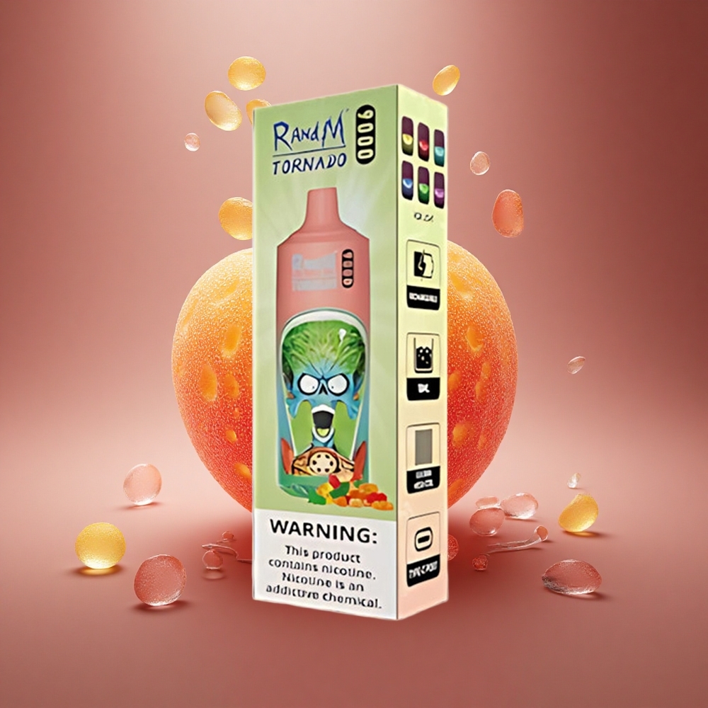 RandM Fumot Tornado 9000 Puffs Gumytas Meškėnas su 850 mAh ir Tinklelinė Apvija