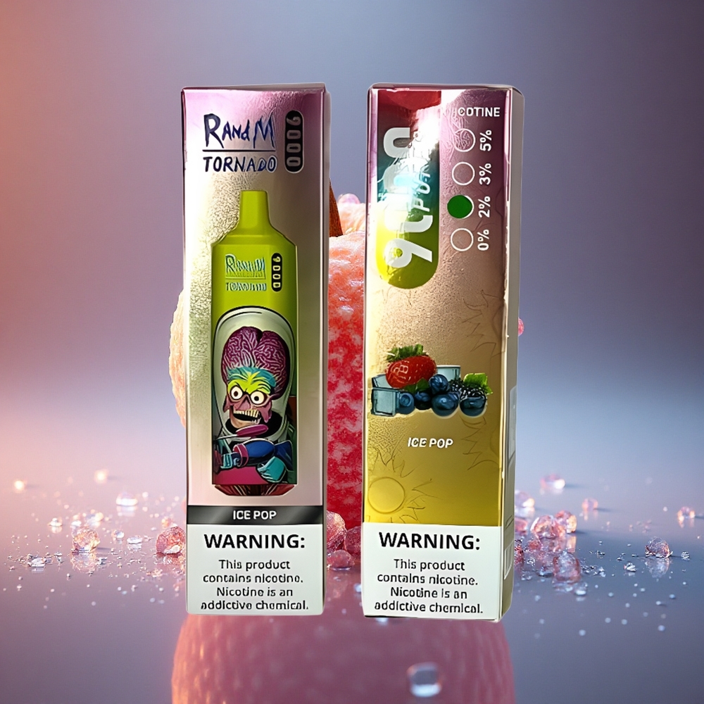 RandM Fumot Tornado 9000 Puffs Ledinis Gėrimas su Tinklelinė Ritė ir RGB Ekranu