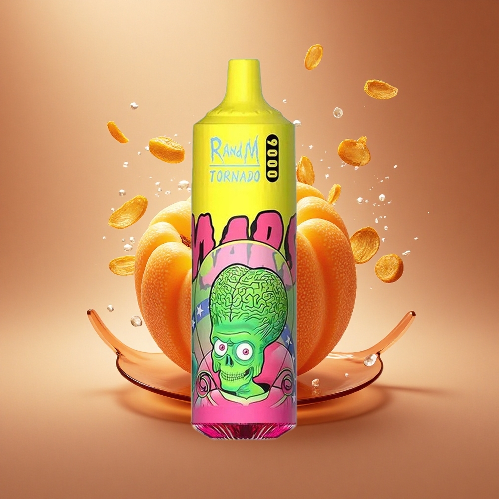 RandM Fumot Tornado 9000 Puffs Trigubas Mango su Tinklele ir RGB Ekranu