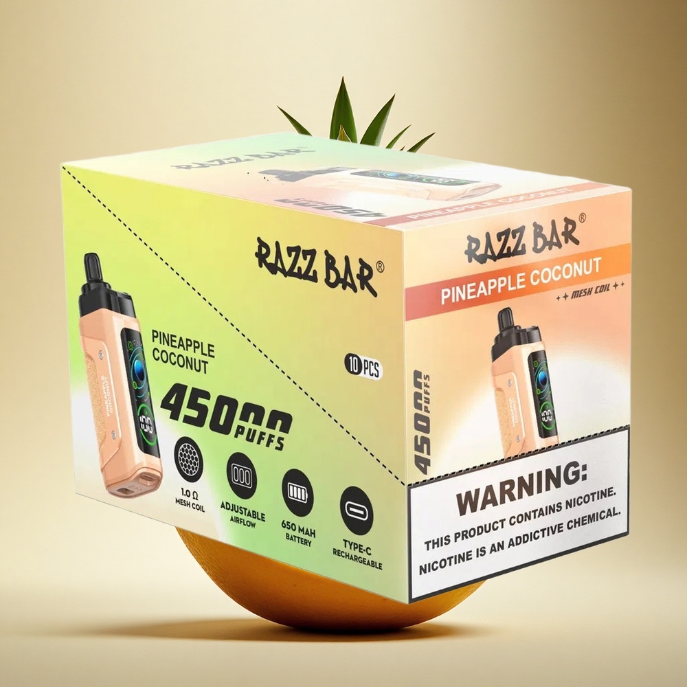 Razz Bar 45000 Puffs Ananasas Kokosas 1.0 Ohm Tinklelio Ritė