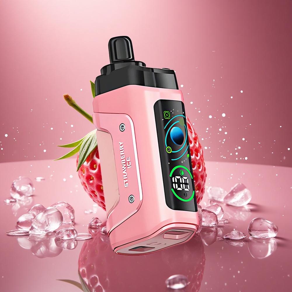 Razz Bar 45000 Puffs Braškių Ledas 1.0 Ohm Tinklelis Oro Srautas