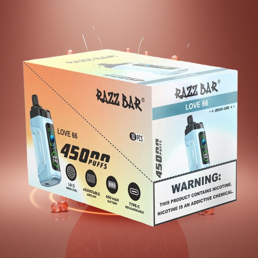 Razz Bar 45000 Puffs Meilė 66 Tinklas Tipo-C