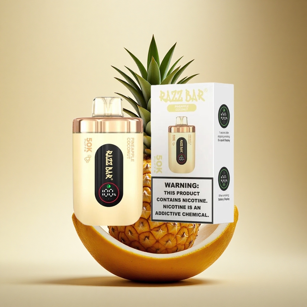 Razz Bar 50K Puffs Ananasas Kokosas 1.0 Ohm Tinklinis