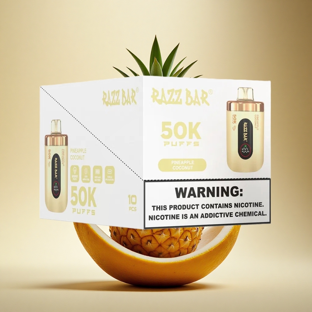 Razz Bar 50K Puffs Ananasas Kokosas 1.0 Ohm Tinklinis