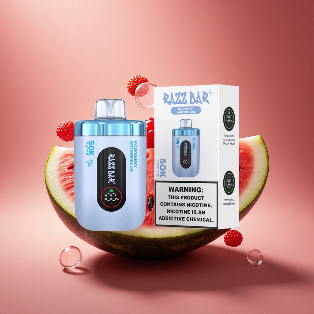 Razz Bar 50K Puffs Aviečių Arbūzas Tipo-C 2% Nikotino