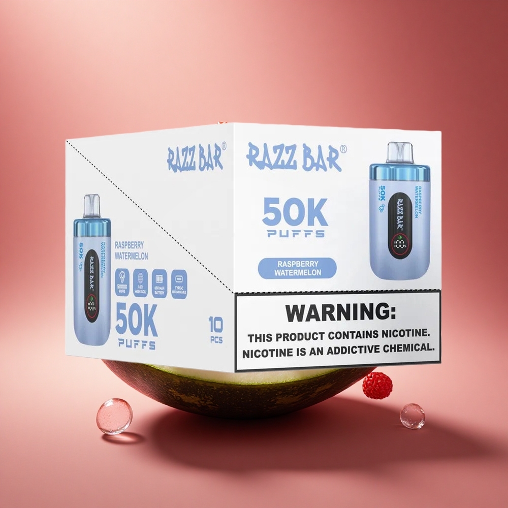 Razz Bar 50K Puffs Aviečių Arbūzas Tipo-C 2% Nikotino