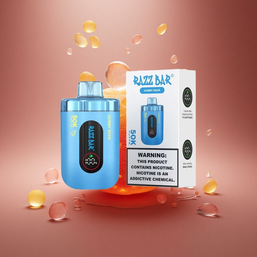 Razz Bar 50K Puffs Guminukų Meškos 1,0 Ohm Tinklinis Tipas-C