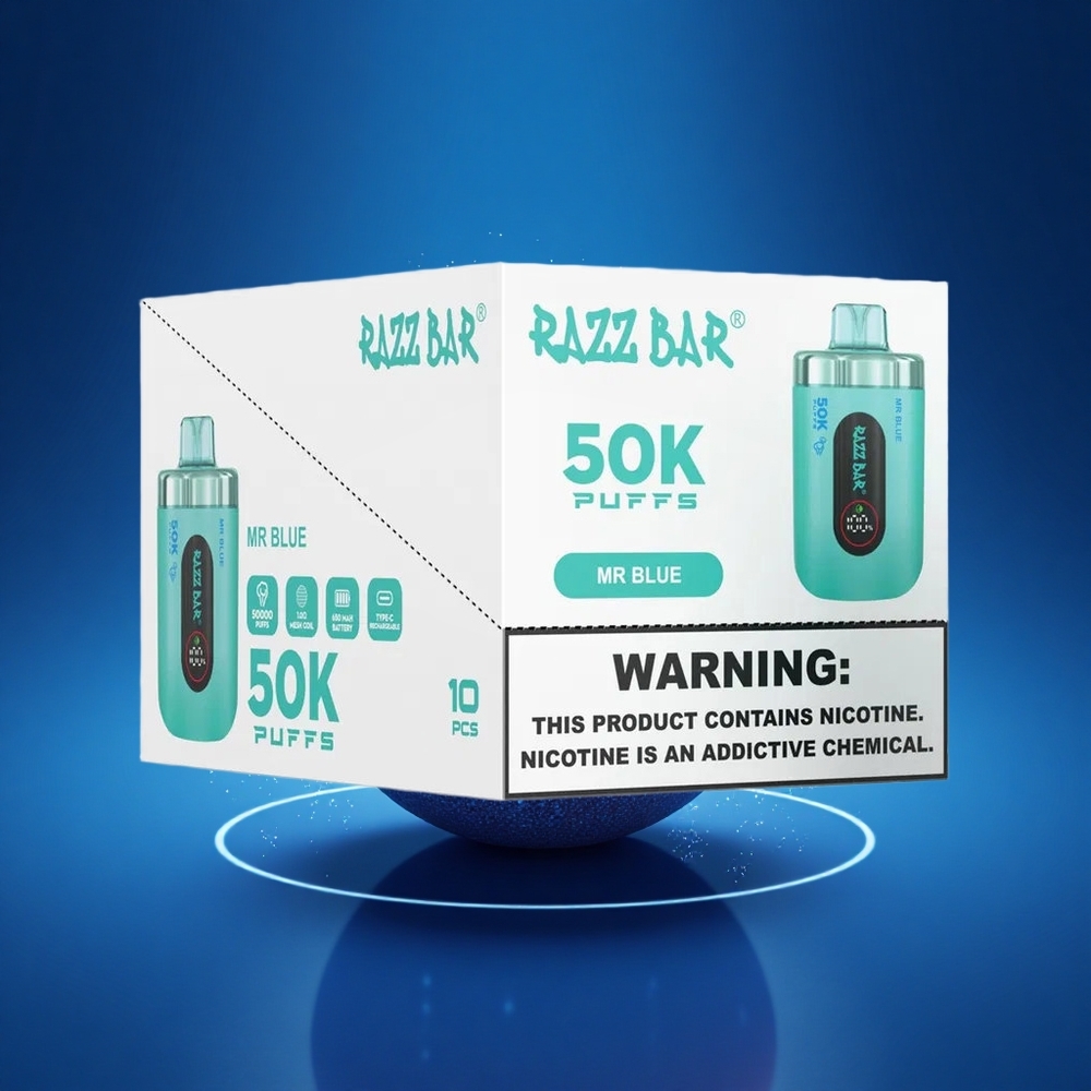 Razz Bar 50K Puffs Mėlynasis 1.0 Ohm Tipo C