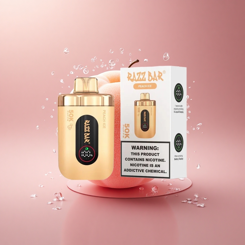 Razz Bar 50K Puffs Persikų Ledas 1.0 Ohm Tipo C