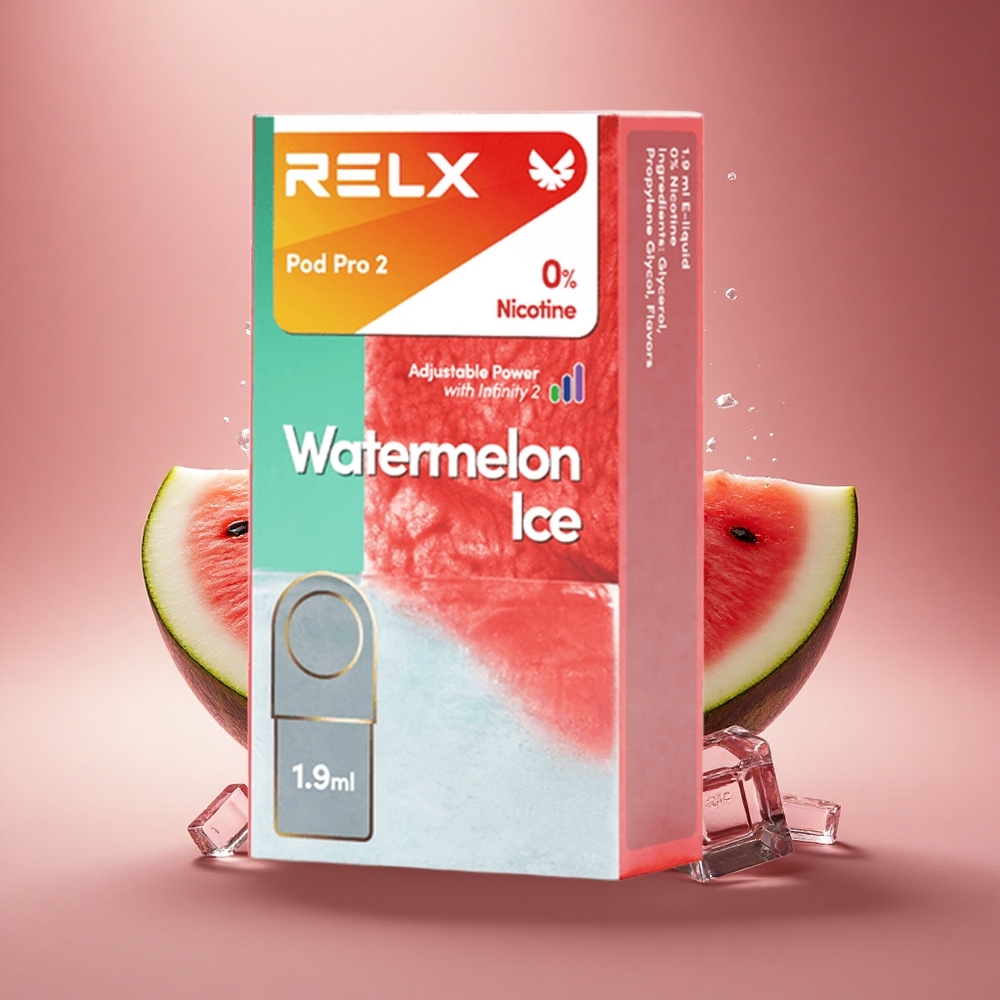 Relx Pod Pro 2 Vape Device Arbūzo Ledas 0mg/ml 1.9ml 2pakuotė 3Galiniai