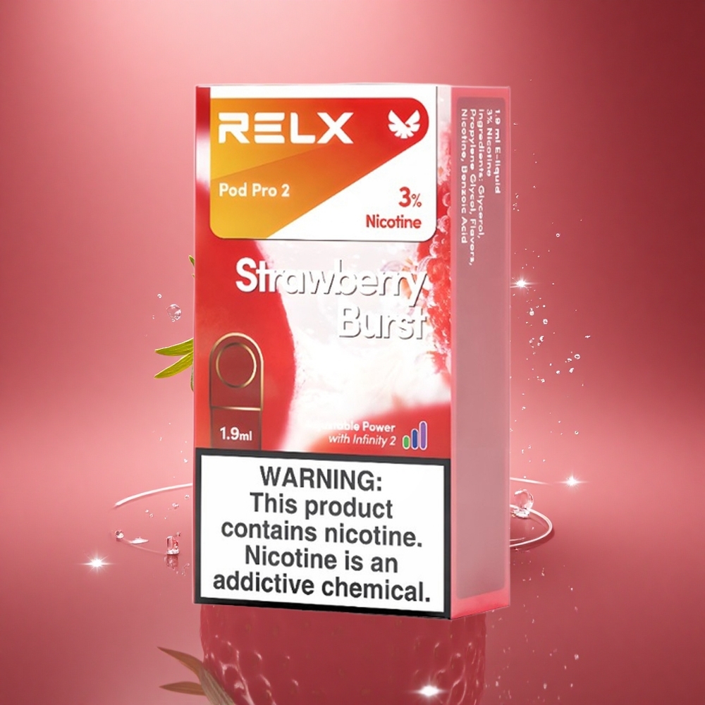 Relx Pod Pro 2 Vape Device Braškių Sprogimas 30mg/ml 1,9ml 3 Režimai