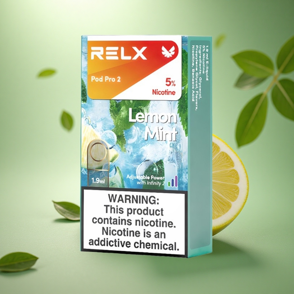 Relx Pod Pro 2 Vape Device Citrinų Mėta 50mg/ml 1,9ml Eco/Smooth/Boost
