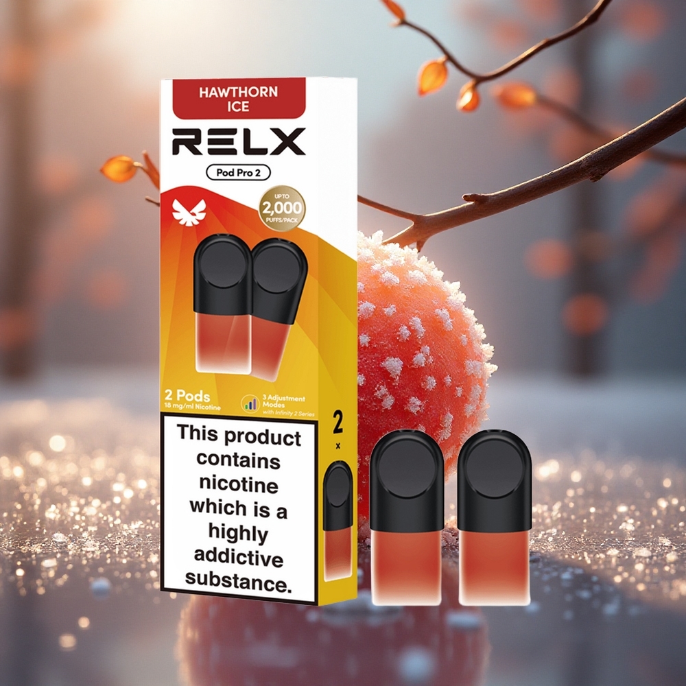 Relx Pod Pro 2 Vape Device Gudobelės Ledas 18mg/ml, 1.9ml, 3 Režimai