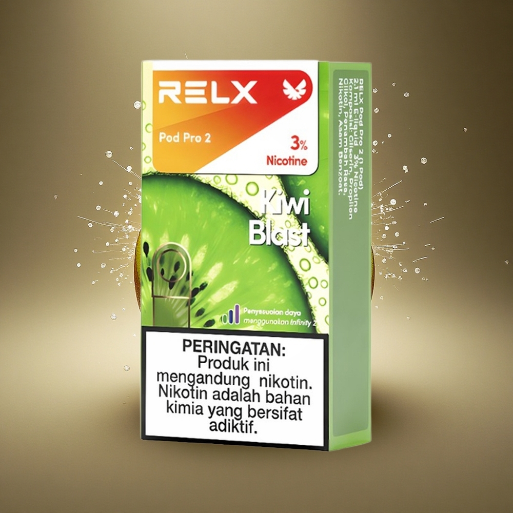 Relx Pod Pro 2 Vape Device Kiwi Sprogimas 30mg/ml su 1,9ml ir 3 Įtampos Režimais