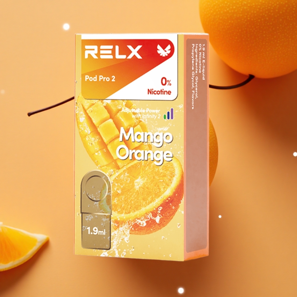 Relx Pod Pro 2 Vape Device Mango Apelsinas 0mg/ml 1.9ml 3 Režimai
