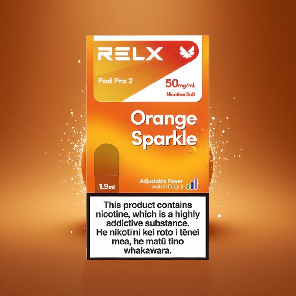 Relx Pod Pro 2 Vape Device Oranžinė Žara 50mg/ml 1.9ml 3 Režimai