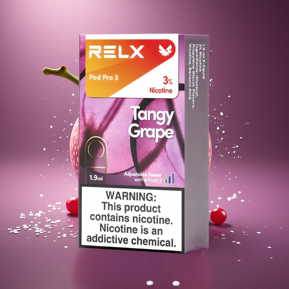 Relx Pod Pro 2 Vape Device Rūgštus Vynuogės 30mg/ml 1.9ml 3 Režimai