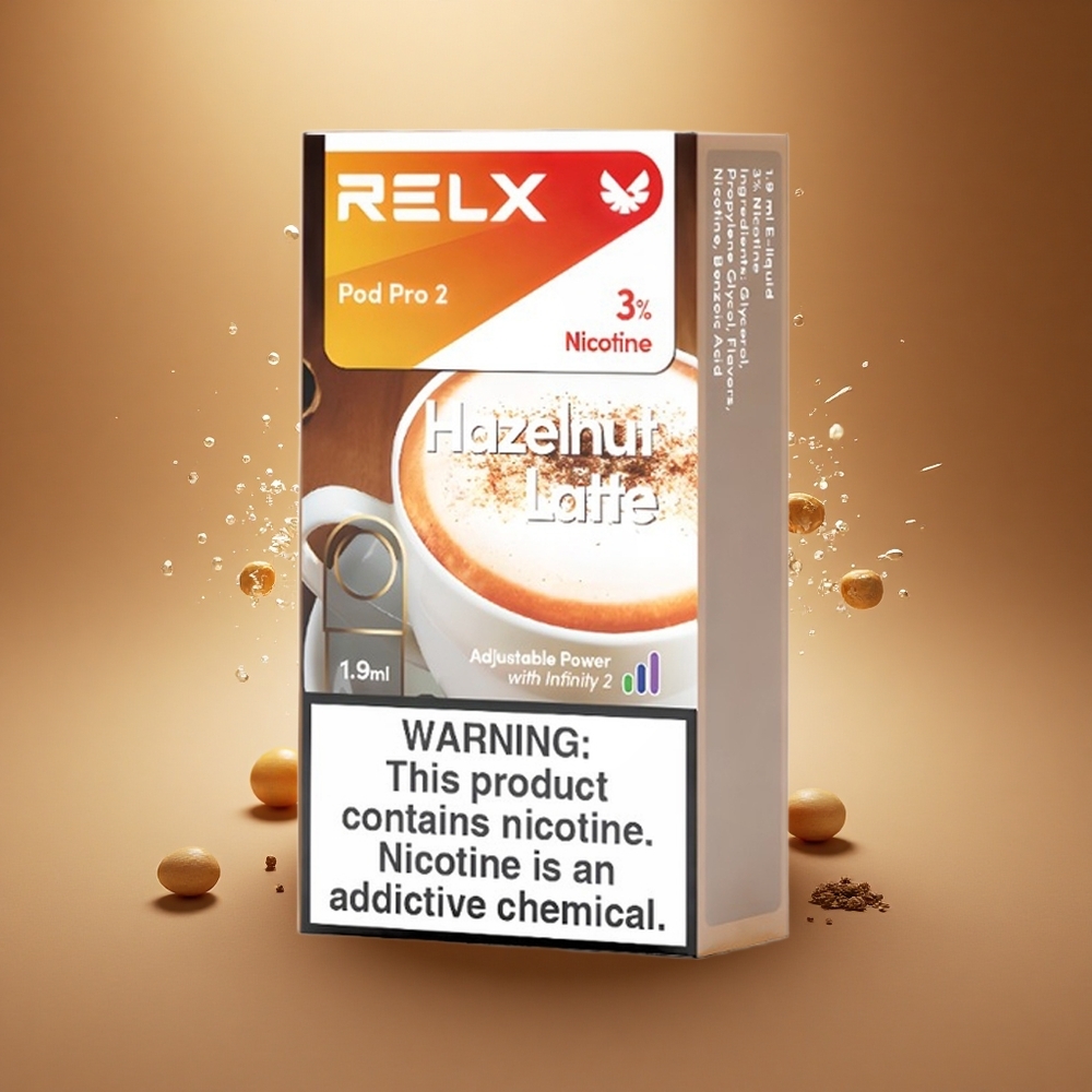 Relx Pod Pro 2 Vape Device Risų Latė 30mg/ml 1.9ml 3 Režimai