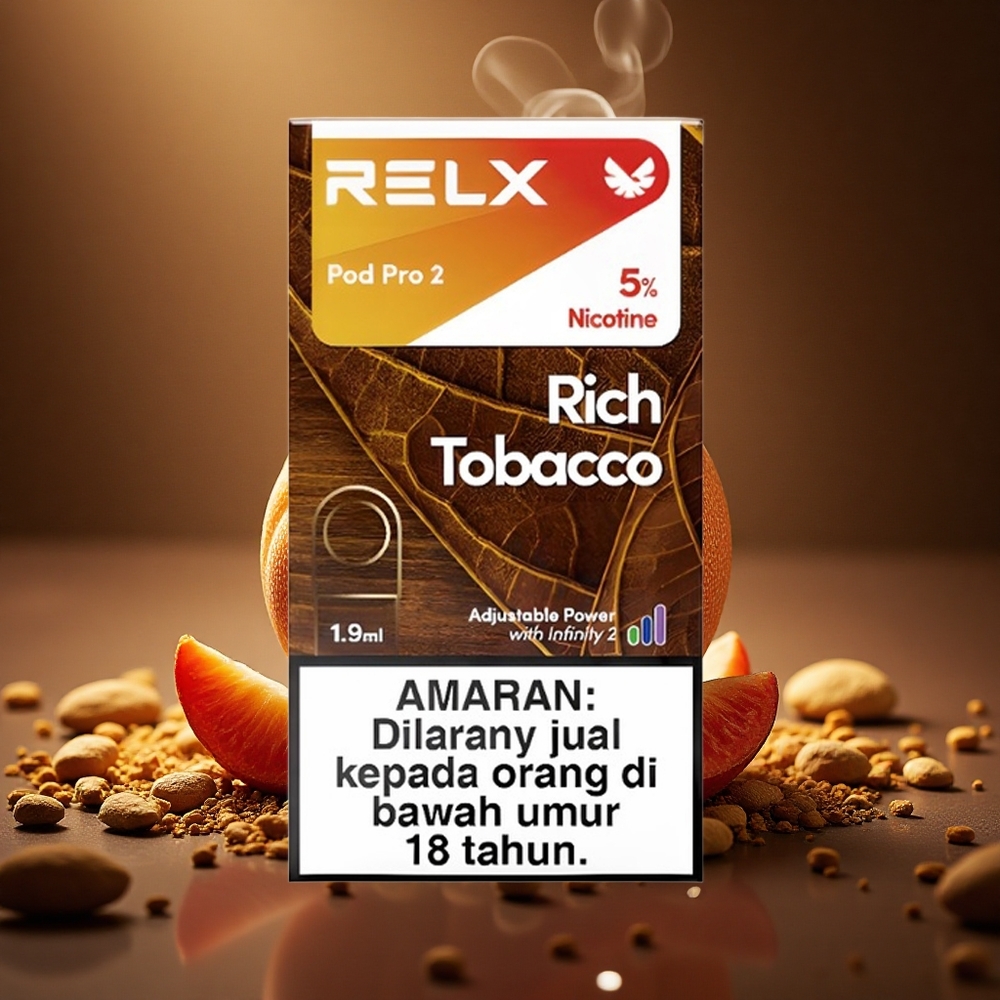 Relx Pod Pro 2 Vape Device Turtingasis Tabakas 50mg/ml Pod 2 1.9ml 3 Režimai