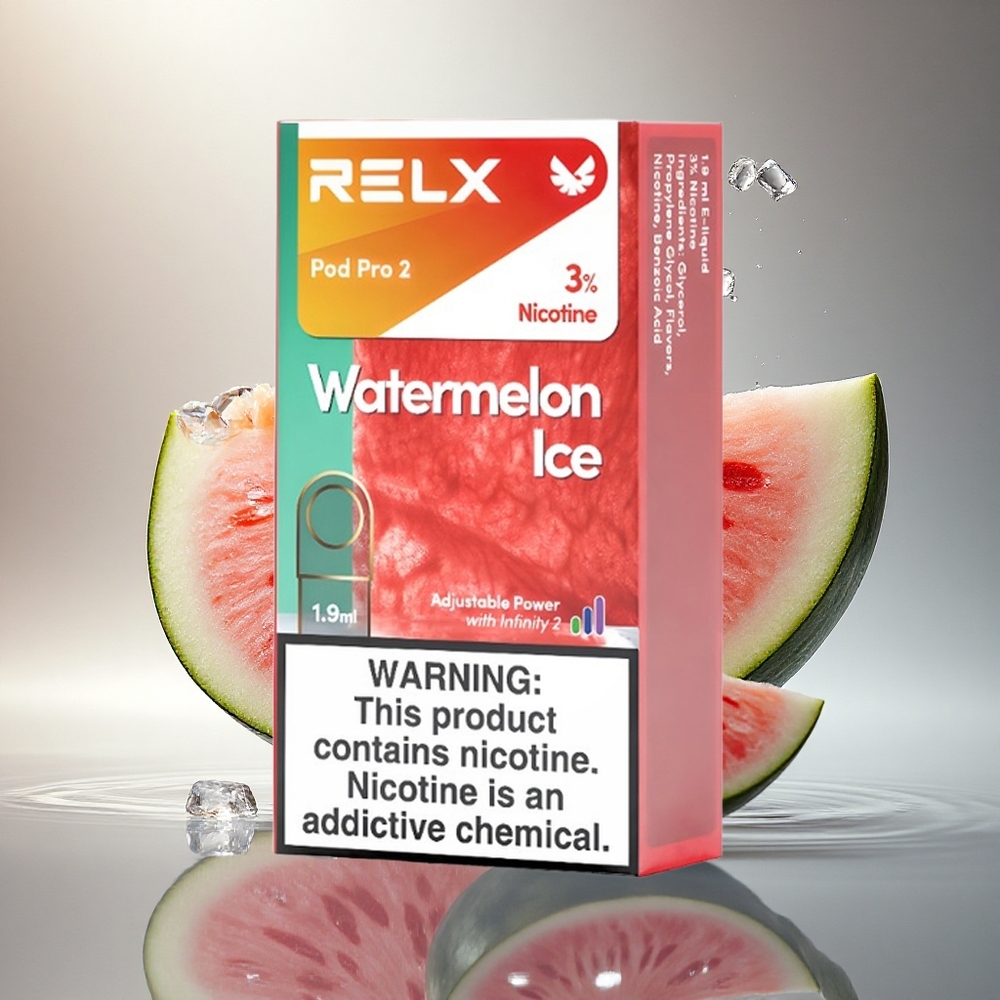 Relx Pod Pro 2 Vape Device Vandens Melionas Ledas 30mg/ml 1.9ml Eco Smooth Boost